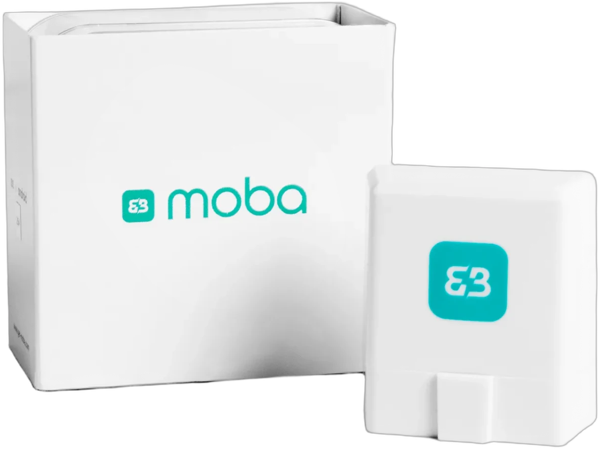 Leitor MOBA Connect e sua embalagem